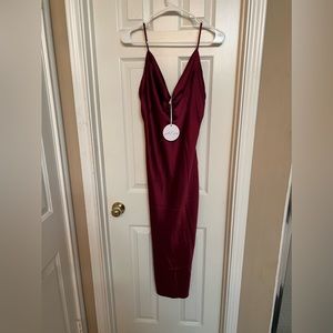 Wine Slip Dress, Size 8, New with Tags